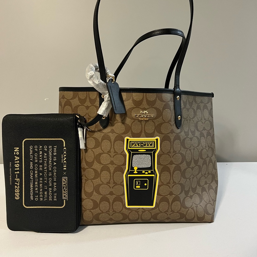 Coach x PAC-MAN Large Tote - Picture 1 of 4